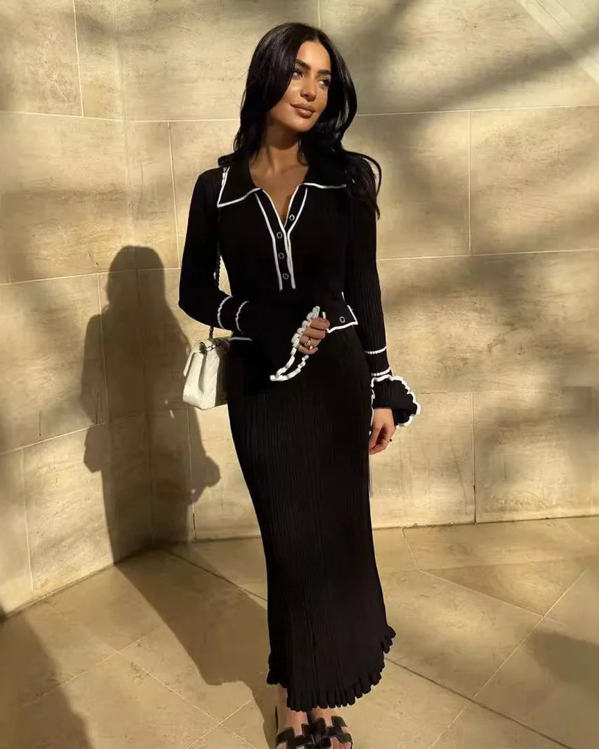 Essenza Contrast Maxi Dress