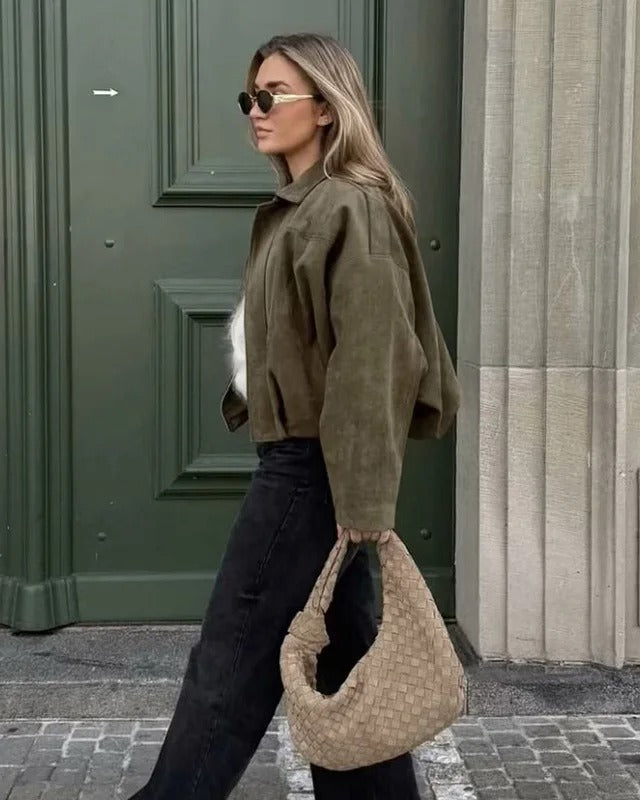 Olive Suede Jacket