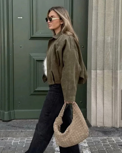 Olive Suede Jacket
